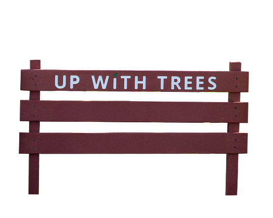 Blank Up With Trees sign